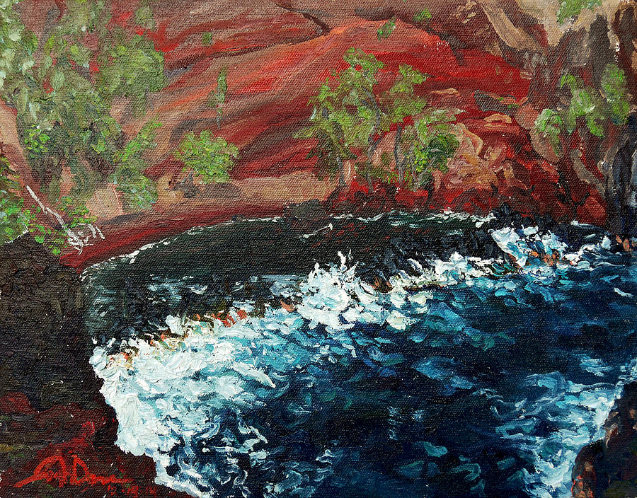 Beach Painting - Kaihalulu Beach by Joseph Demaree Beach Painting - Kaihalulu Beach by Joseph Demaree