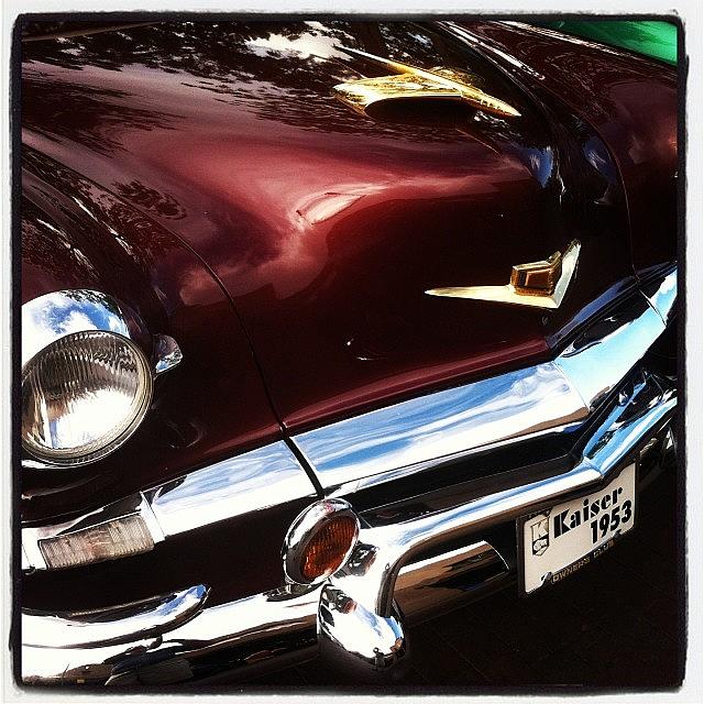 Chrome Photograph - #kaiser #1953 #classic #chrome #sedan by Noelle Dumas