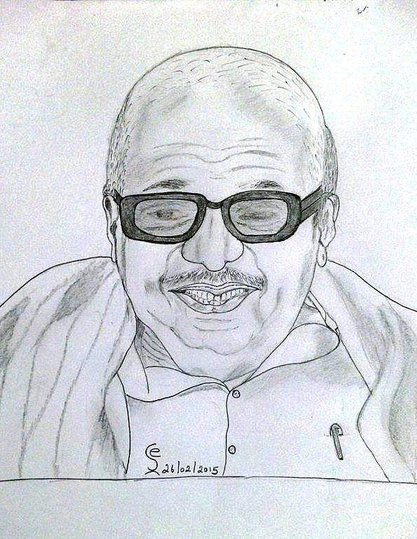 ArtStation  CM Kalaignar Karunanidhi Pencil Sketch 2023 karunanidhi  kalaignar100 kalaignarkarunanidhi
