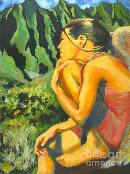 Kalalau Angel Painting by Isa Maria
