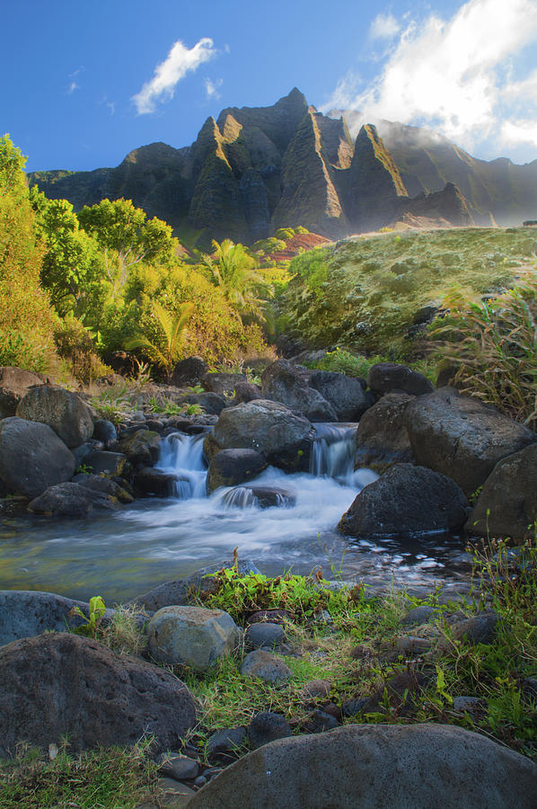 Nature Photograph - Kalalau Valley Stream by Brian Harig