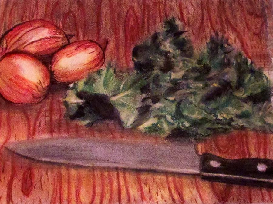 Kale and Onion Pastel by Denny Morreale