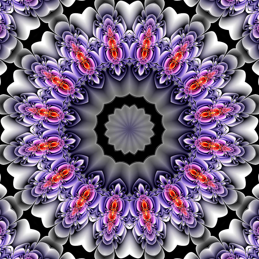 Kaleidoscope Fractal Digital Art by Pete Trenholm