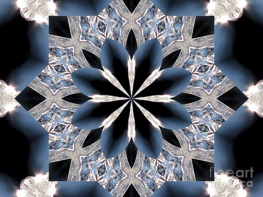 Kaleidoscope Ice Star Digital Art by Roxy Riou