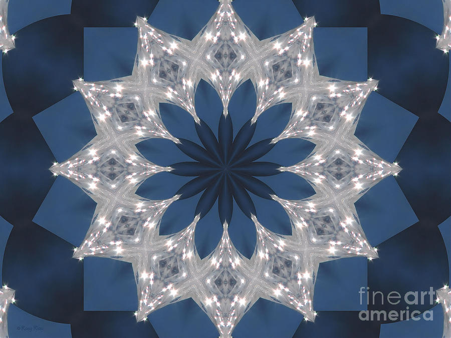 Kaleidoscope Icicle Sparkle Digital Art by Roxy Riou