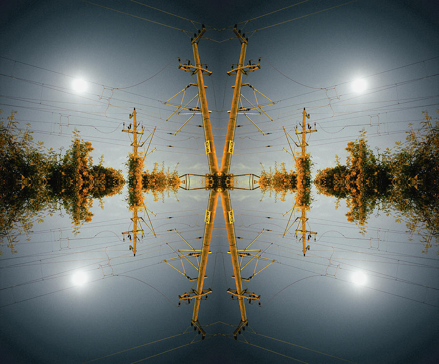 Kaleidoscope Photo Of Utility Pole At Photograph by Silvia Otte