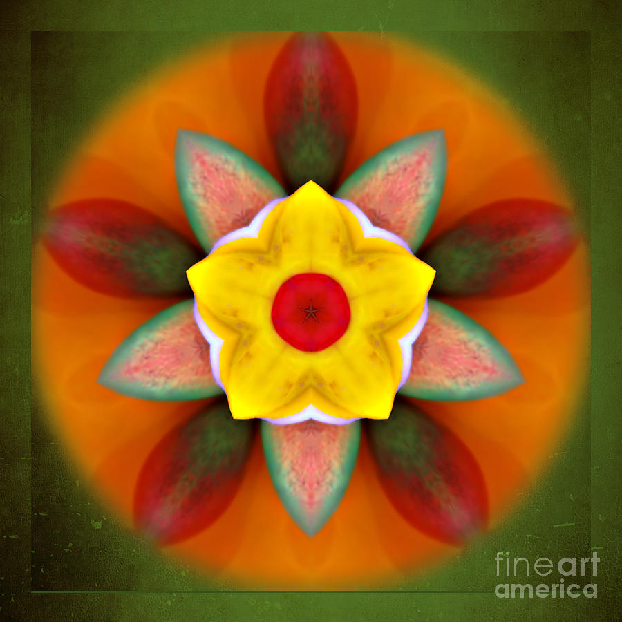 Kaleidoscope - Sunny Flower  Digital Art by Gabriele Pomykaj