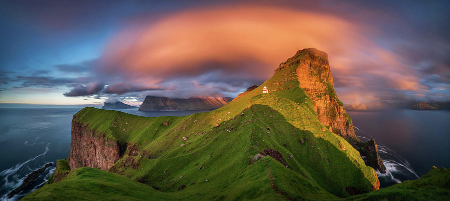 Kalsoy Island And Kallur Lighthouse Photograph by Panoramic Images - Pixels