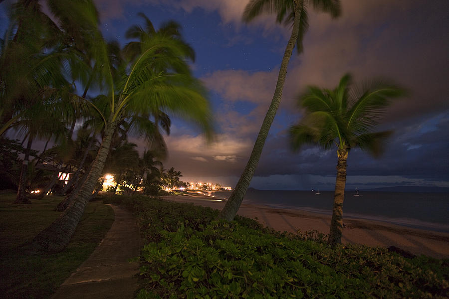 Kamaole After Dark  Photograph by James Roemmling