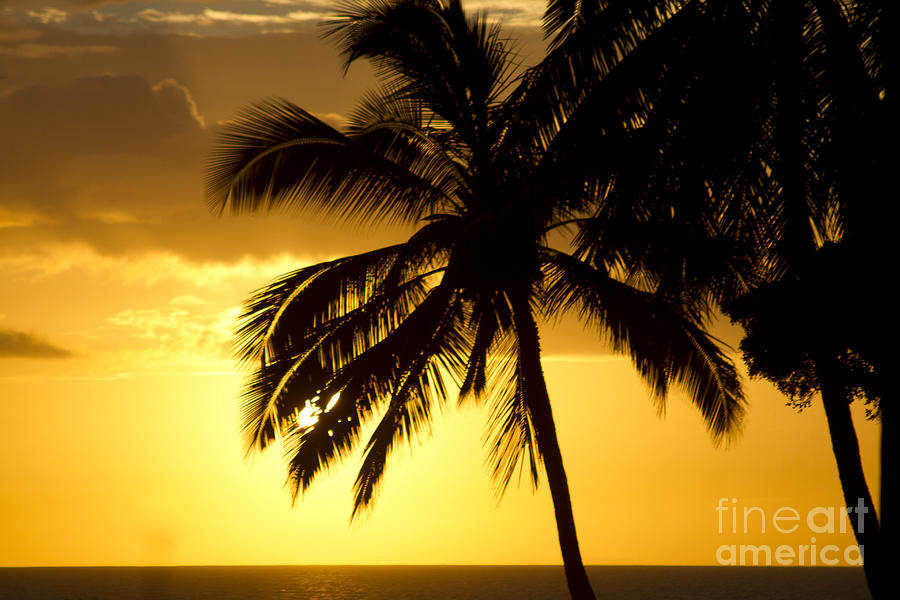 Sunset Photograph - Kamaole Sunset Kihei Maui Hawaii by Sharon Mau
