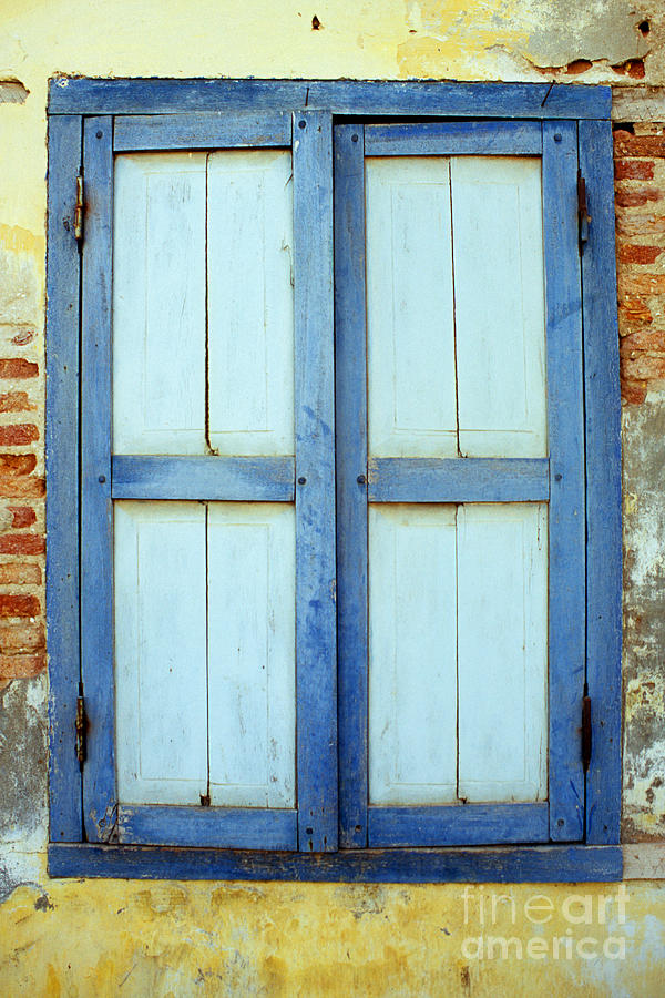 Kampot Blue Shutters Photograph by Rick Piper Photography