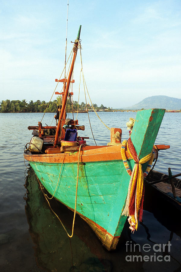 Kampot Boat 06 Photograph by Rick Piper Photography