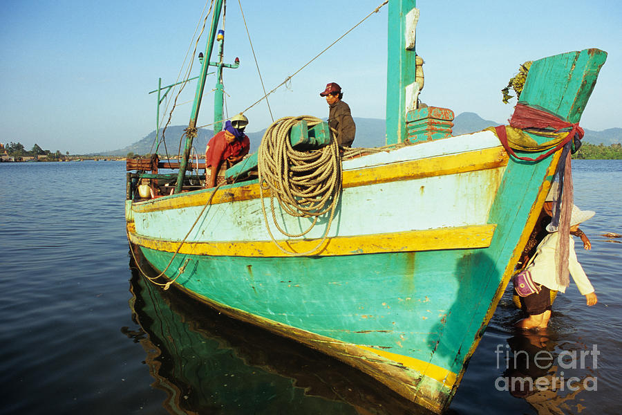 Kampot Boat 10 Photograph by Rick Piper Photography