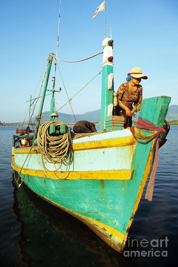 Kampot Boat 11 Photograph by Rick Piper Photography