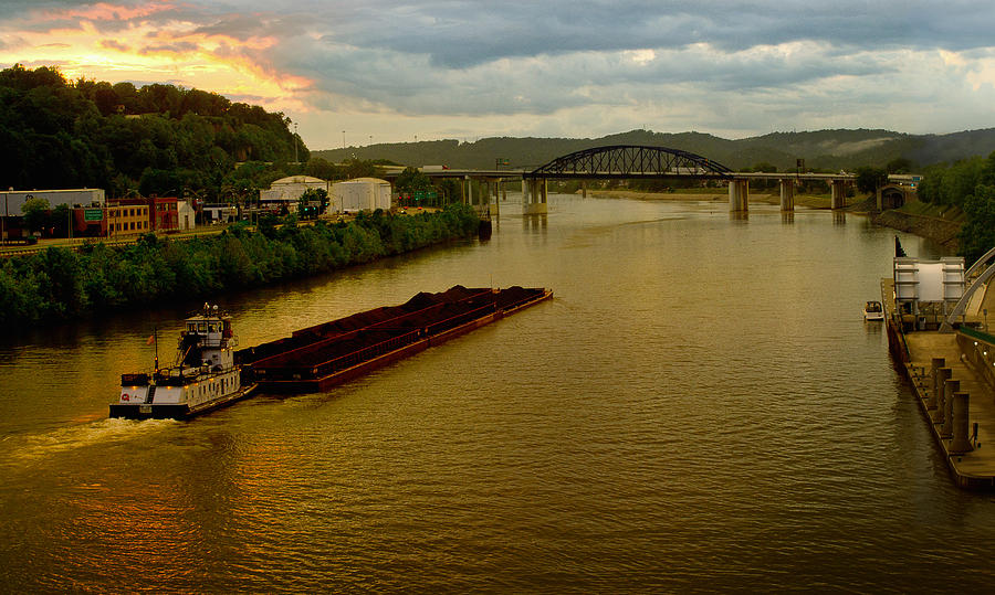 Kanawha River Sunset Photograph by Thomas Dean - Fine Art America