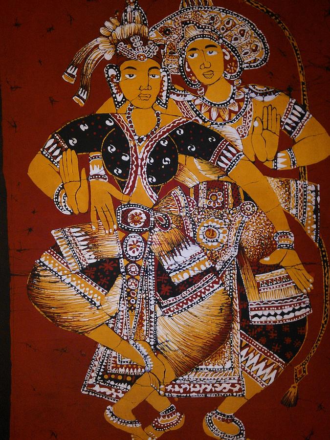 Kandian dancers Tapestry - Textile by Community in Sri Lanka - Fine Art 