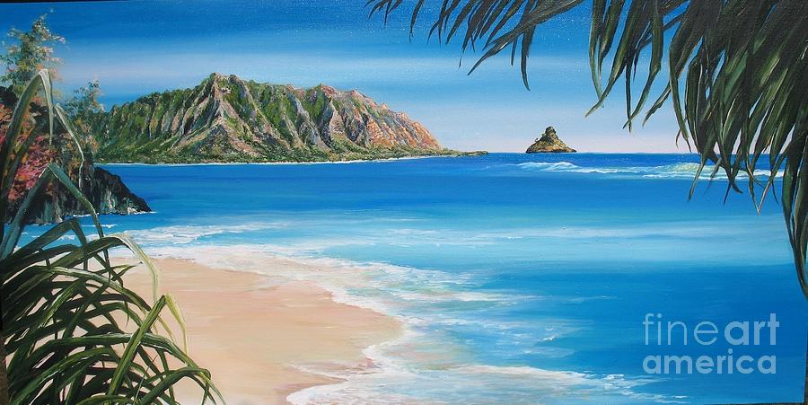 Tree Painting - Kaneohe Bay Hawaii by Linda Briggs