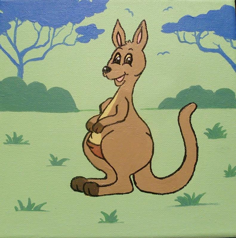 Kangaroo Painting - Kangaroo by Anne Gardner