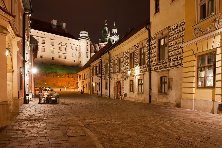 Kanonicza Street in Krakow at Night Photograph by Artur Bogacki