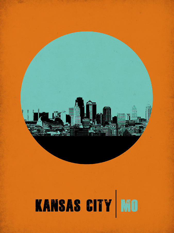Kansas City Digital Art - Kansas City Circle Poster 1 by Naxart Studio