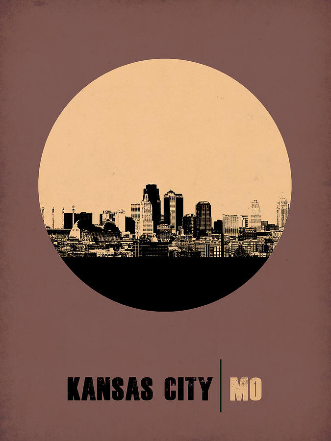 Kansas City Digital Art - Kansas City Circle Poster 2 by Naxart Studio