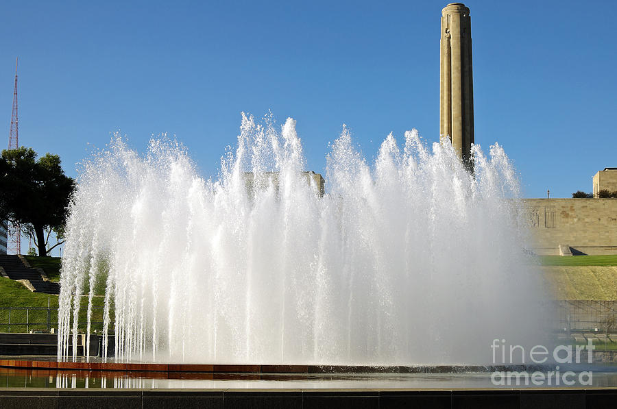 Kansas City Fountain 1 Photograph by Andee Design