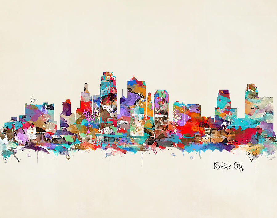 Kansas City Skyline Painting - Kansas City Missouri by Bri Buckley