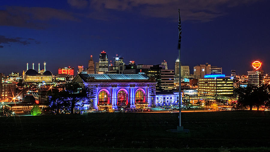 Kansas City Photograph - Kansas City Nightscape by Kevin Anderson