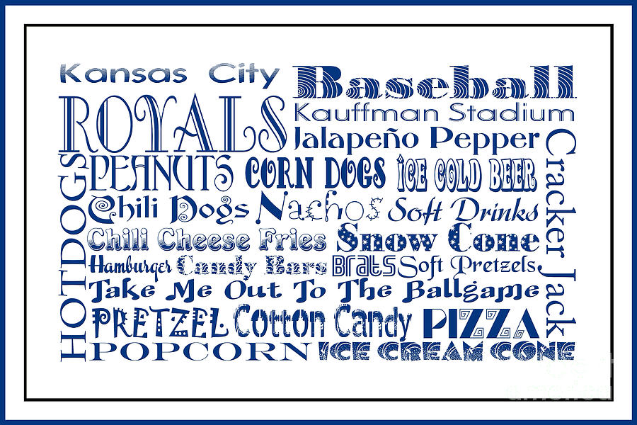 Kansas City Royals Game Day Food 3 Digital Art by Andee Design