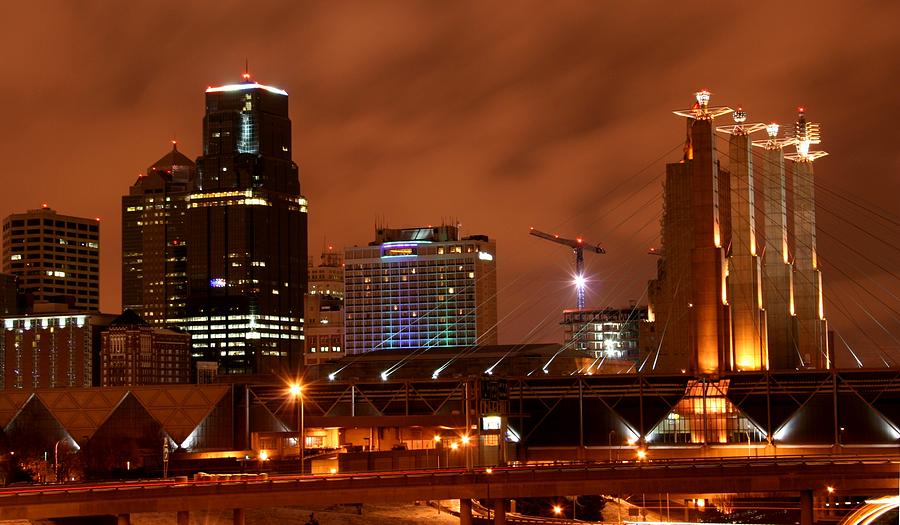 Kansas City skyline at night Photograph by Jetson Nguyen