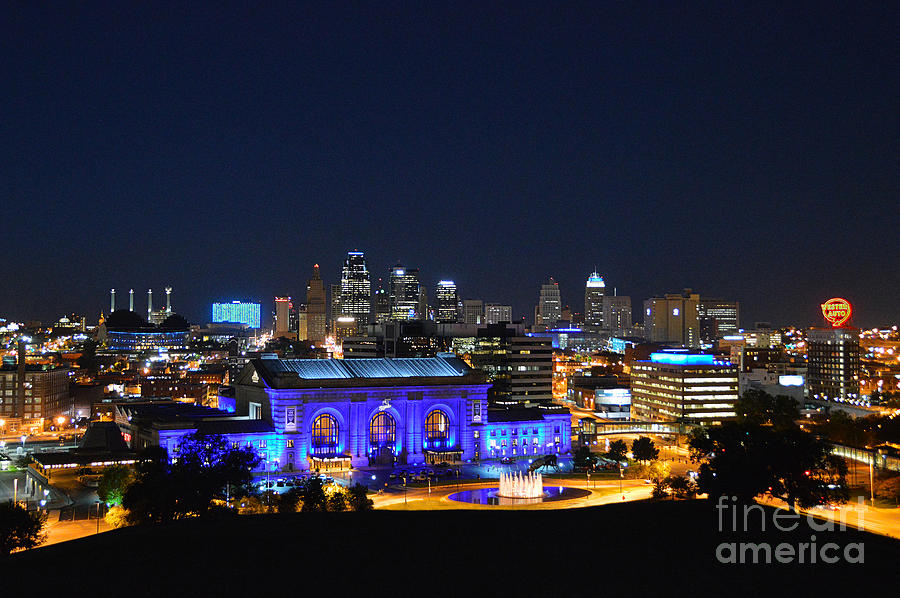 Kansas City Union Station in Blue  Photograph by Catherine Sherman