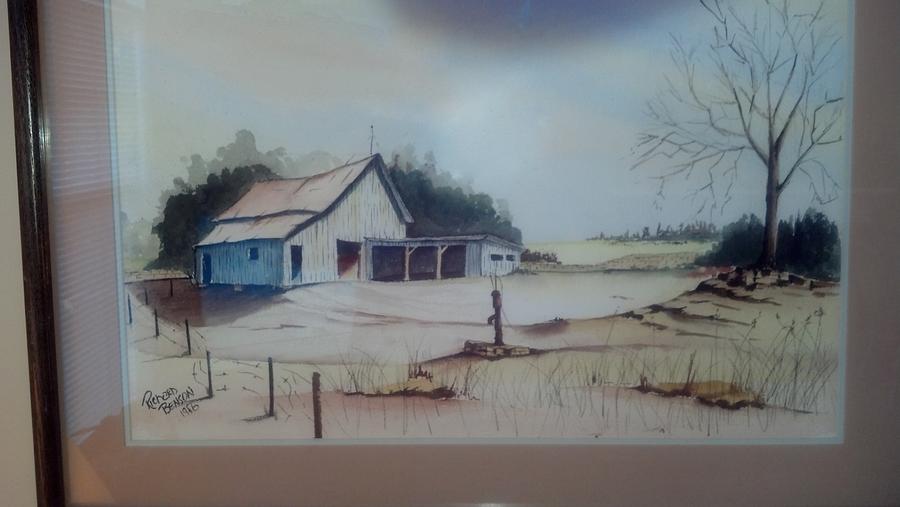 Kansas Farm Painting by Richard Benson