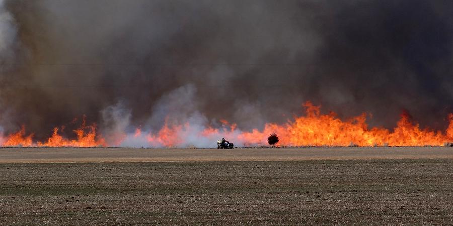 Kansas Prairie Fire Photograph by Keith Stokes