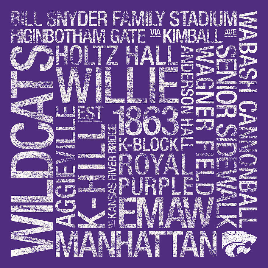 Kansas State College Colors Subway Art Photograph by Replay Photos