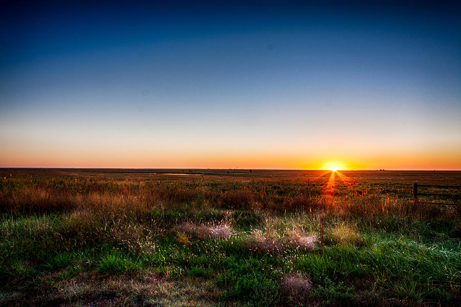 Sunrise Photograph - Kansas Sunrise by Jay Stockhaus