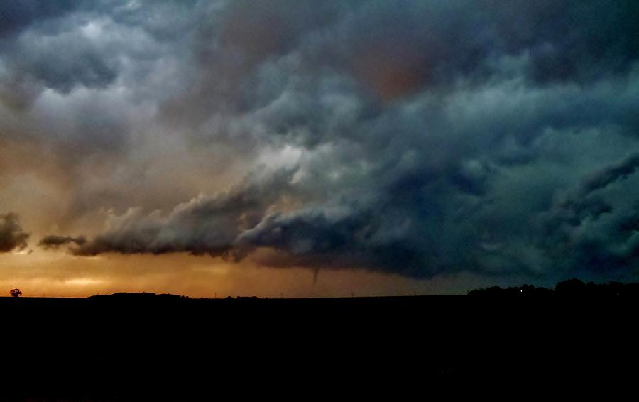 Kansas Tornado at Sunset Photograph by Ed Sweeney