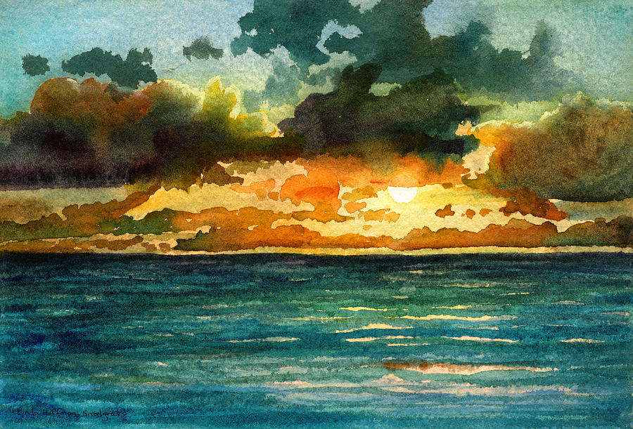 Kapaa Sunrise Painting by Lynda Hoffman-Snodgrass
