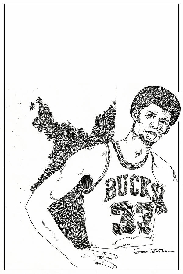 Kareem Abdul Jabbar Painting By Jerrett Dornbusch