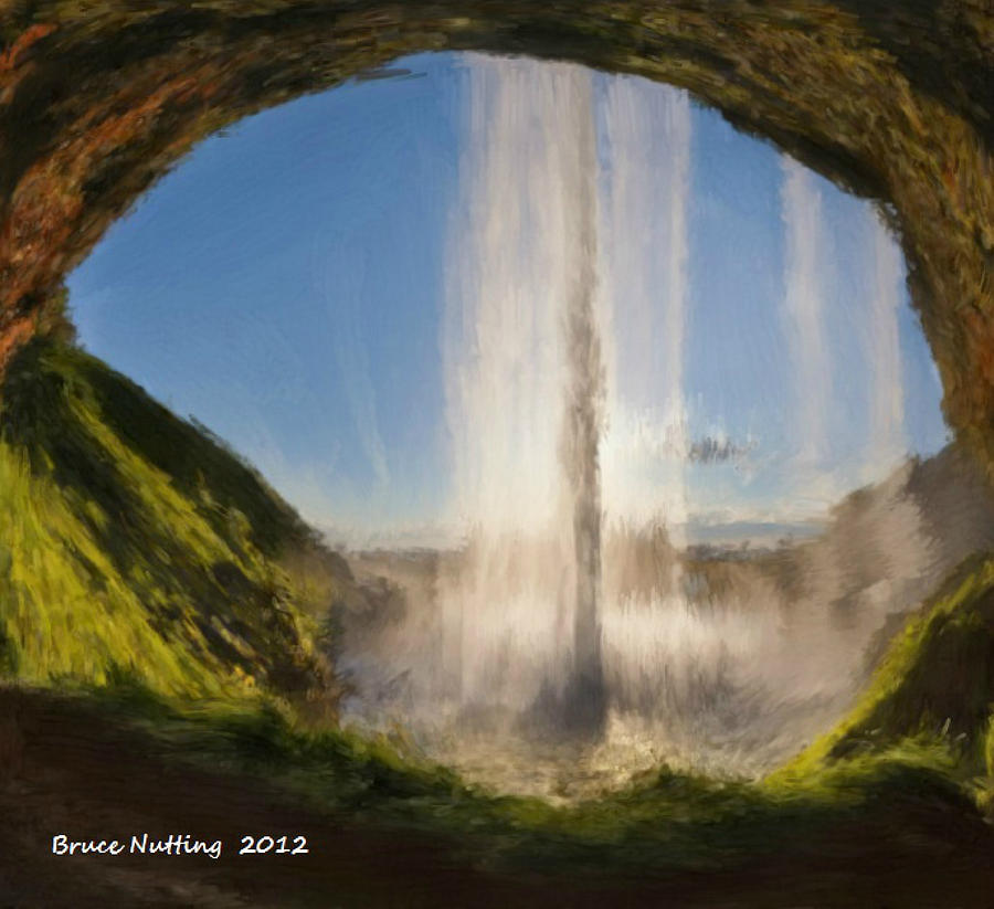 Karens Waterfalls Painting by Bruce Nutting