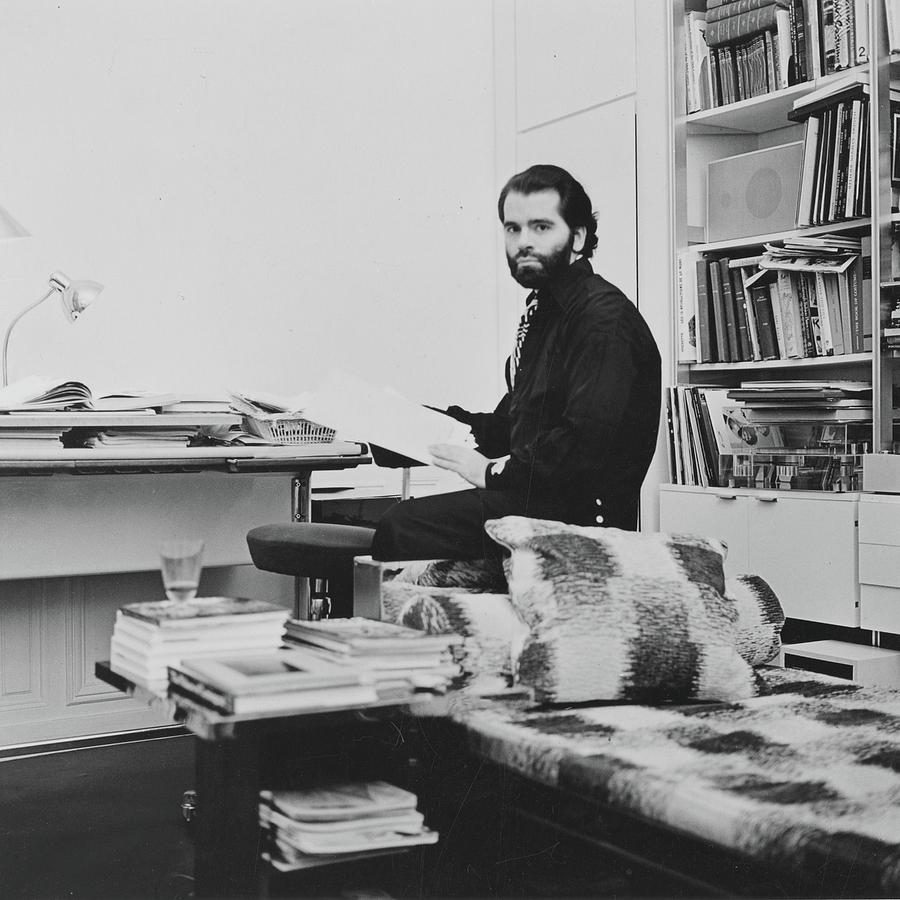Karl Lagerfeld In His Apartment Photograph by Horst P. Horst