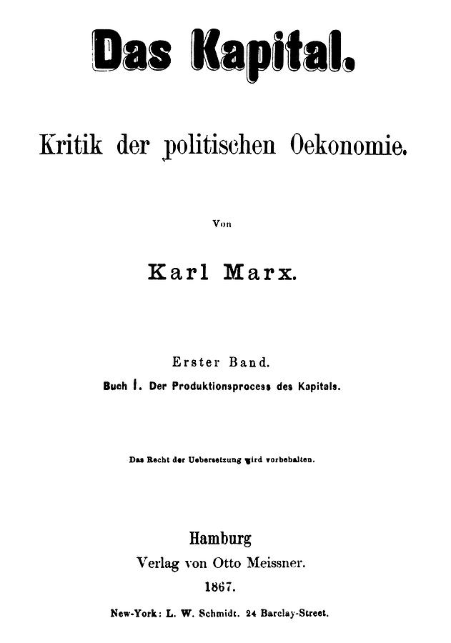 Book Painting - Karl Marx Das Kapital by Granger