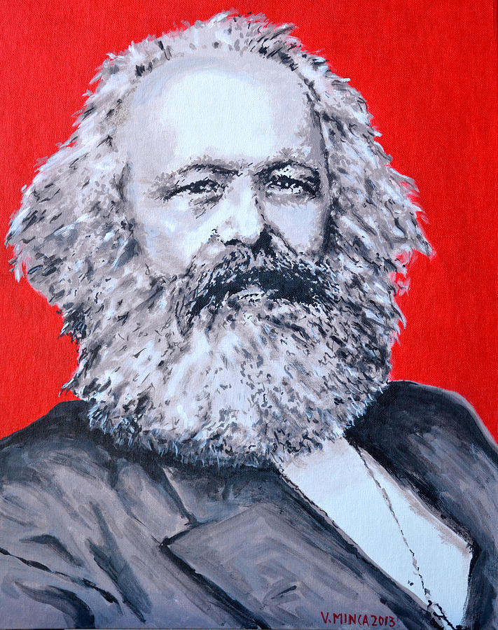 Karl Marx Painting by Victor Minca