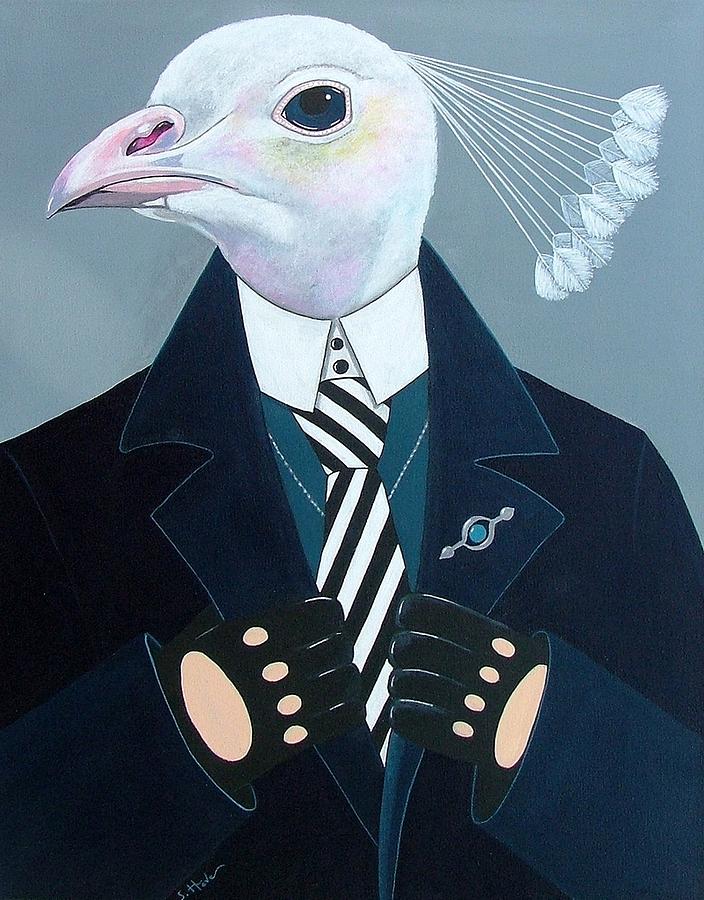 Peacock Painting - Karl by Sophie Hove