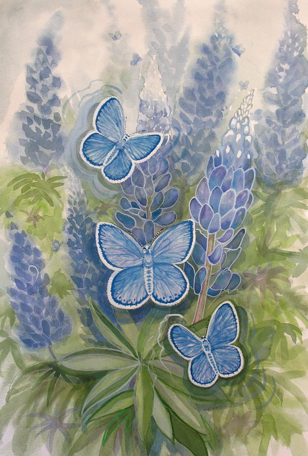 Karner Blue Painting - Karner Karma by Sherri Anderson Karner Blue Painting - Karner Karma by Sherri Anderson