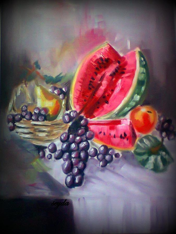 Karpuzlu Naturmort Painting by Seyda Kinaci - Fine Art America