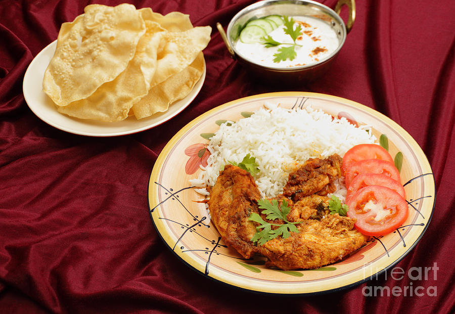 Kashmiri chicken meal Photograph by Paul Cowan