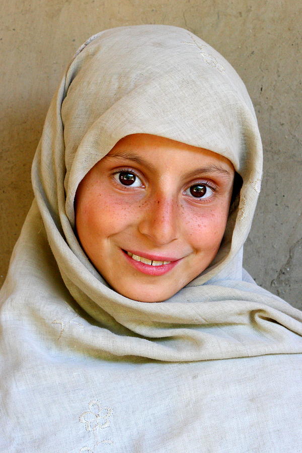 Kashmiri Girl Smiling Photograph by Amir Mukhtar
