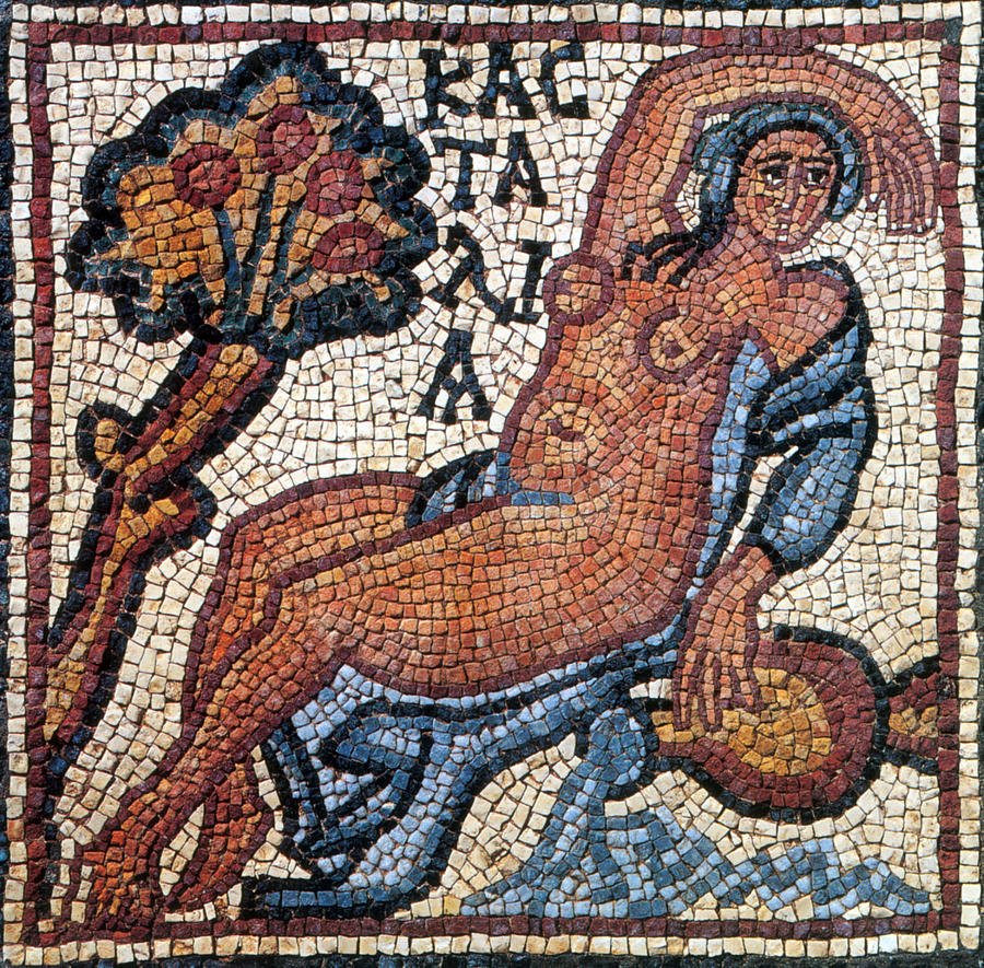 Kastalia Of Delphi, Byzantine Mosaic Photograph by Science Source