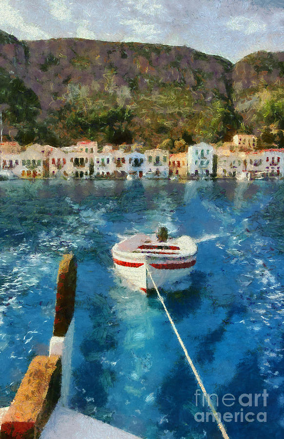 Kastellorizo island Painting by George Atsametakis