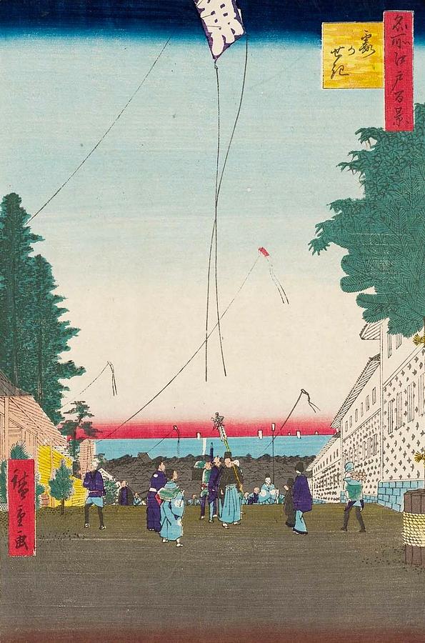 Hiroshige Painting - Kasumigaseki by Utagawa Hiroshige